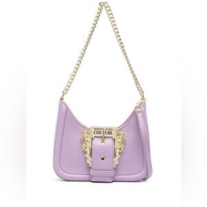 Versace Jeans Couture Engraved-Logo Buckle Shoulder Bag – Lilac - NWT